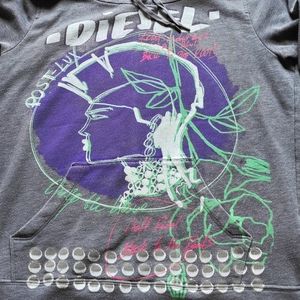 Diesel Hoodie, size L, grey